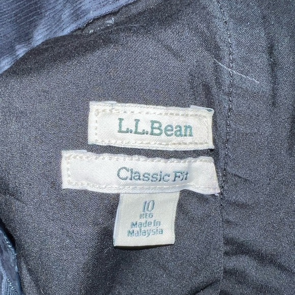 LL Bean Ladies Original Fit Dark blue corduroy pants Size 10 - Picture 5 of 5